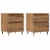 Mesitas de noche 2 uds madera roble artisian 40x35x50