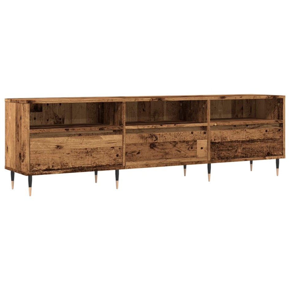 Mueble de TV madera ingeniería madera envejecida 150x30x44,5