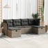 Set de muebles de jardín 6 pzas y cojines ratán sintético