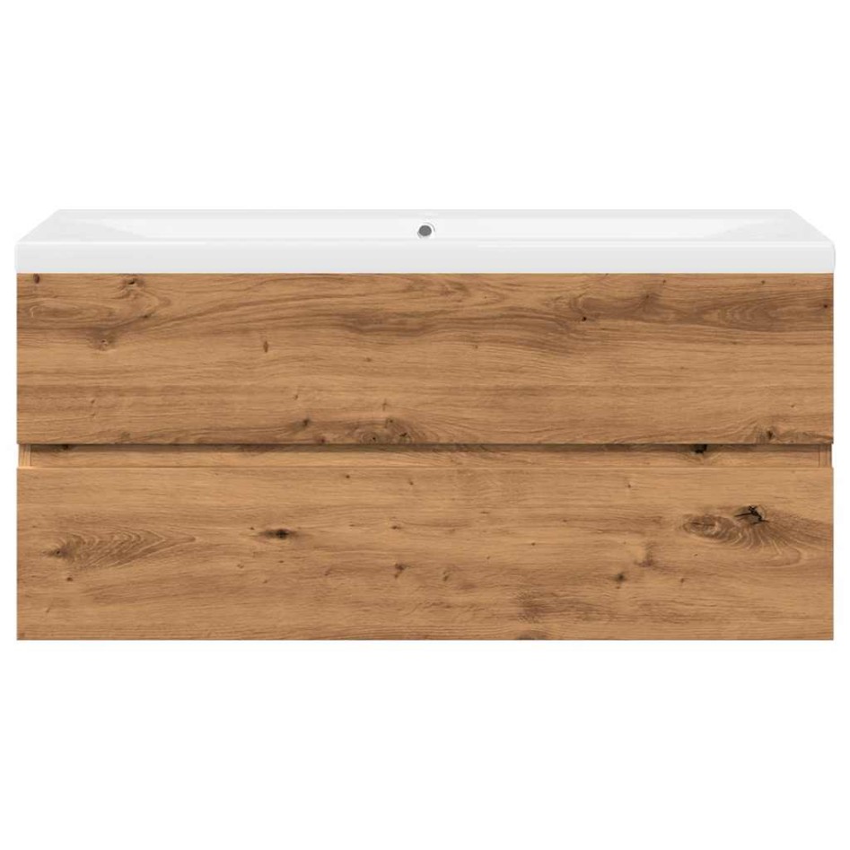 Mueble con lavabo integrado roble