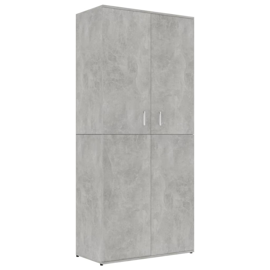 Mueble zapatero contrachapada gris hormigón 80x39x178