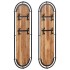 Percheros de pared con 4 ganchos 2 uds madera maciza de