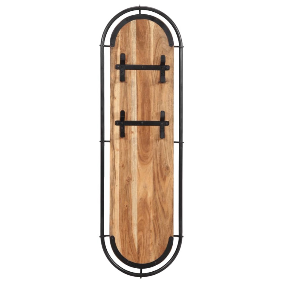 Percheros de pared con 4 ganchos 2 uds madera maciza de