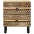 Mesitas de noche 2 uds madera mango rugosa negro 40x33,5x46