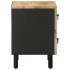 Mesitas de noche 2 uds madera mango rugosa negro 40x33,5x46