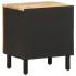 Mesitas de noche 2 uds madera mango rugosa negro 40x33,5x46