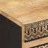 Mesitas de noche 2 uds madera mango rugosa negro 40x33,5x46