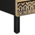 Mesitas de noche 2 uds madera mango rugosa negro 40x33,5x46