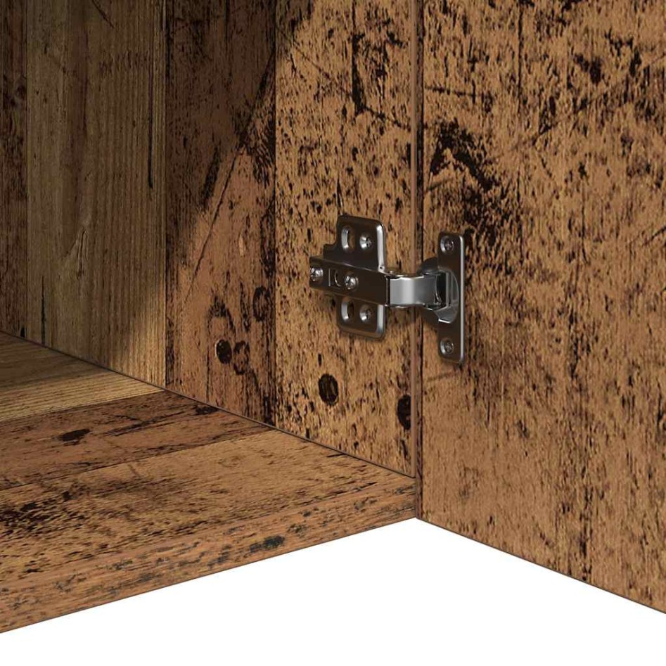 Aparador con LED madera ingeniería envejecida 115,5x30x75