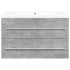 Set muebles de baño 2 piezas madera contrachapada gris