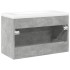 Set muebles de baño 2 piezas madera contrachapada gris