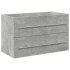 Set muebles de baño 2 piezas madera contrachapada gris