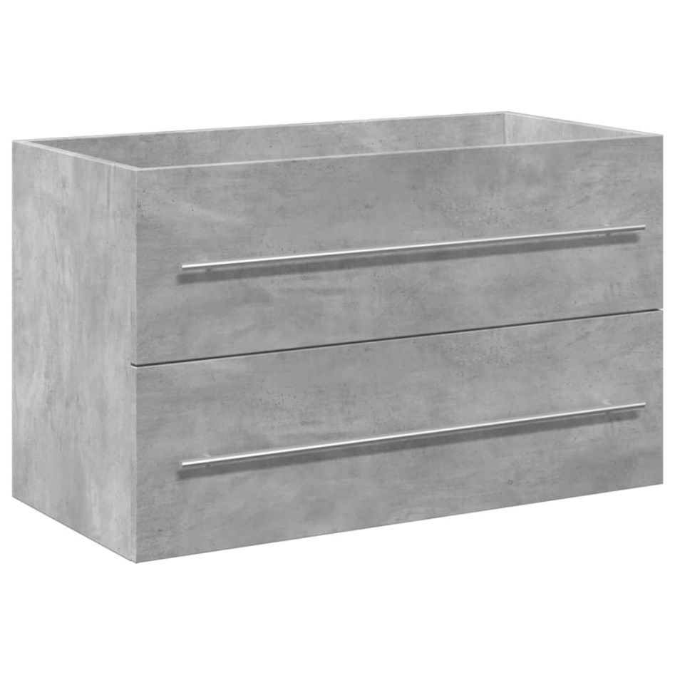 Set muebles de baño 2 piezas madera contrachapada gris