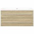 Set de muebles de baño 2 pzas madera contrachapada roble