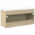 Set de muebles de baño 2 pzas madera contrachapada roble