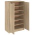 Mueble zapatero madera contrachapada roble Sonoma 59x35x100