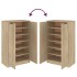 Mueble zapatero madera contrachapada roble Sonoma 59x35x100