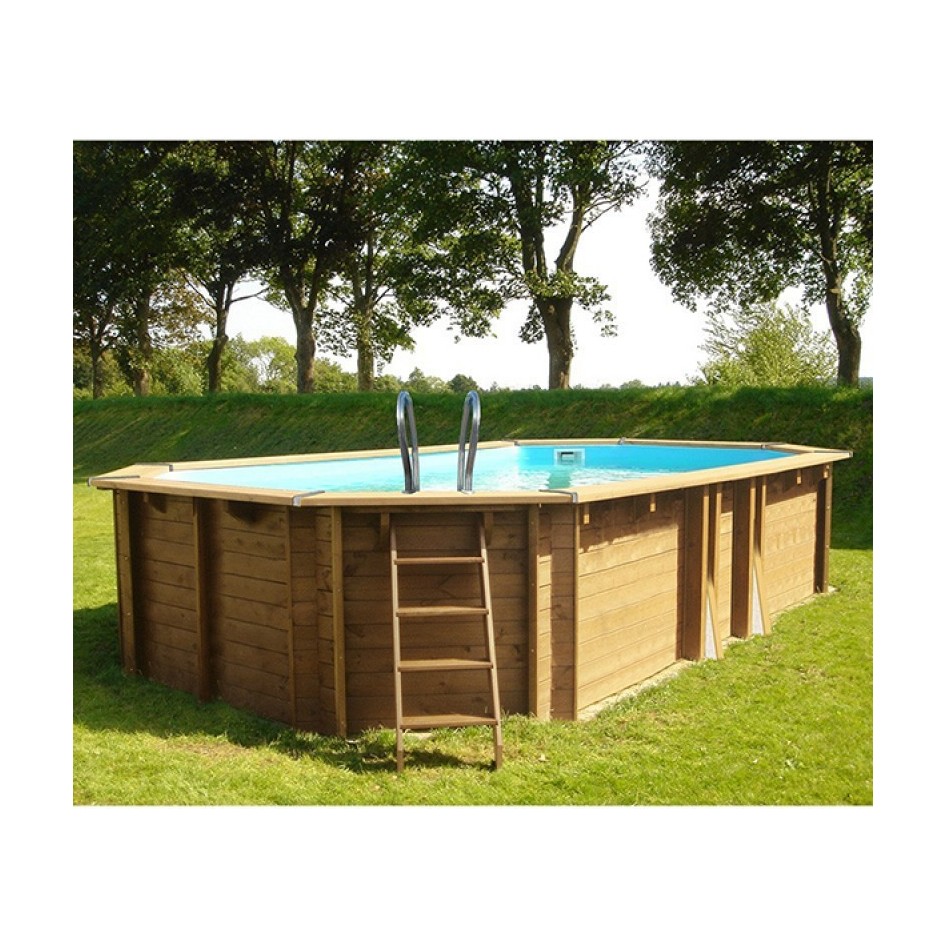 Vermela Piscina ovalada