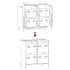 Aparador de acero laminado en frío rosa 68x39x73,5