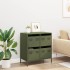 Aparador de acero laminado en frío verde oliva 68x39x73,5