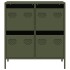 Aparador de acero laminado en frío verde oliva 68x39x73,5