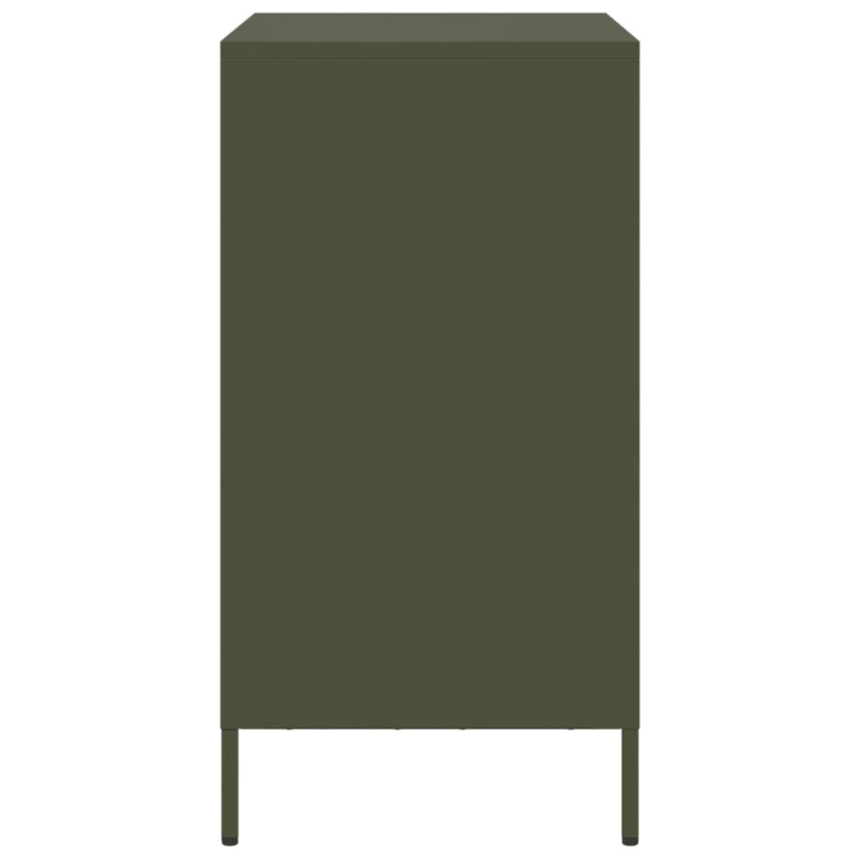 Aparador de acero laminado en frío verde oliva 68x39x73,5