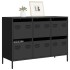 Aparador de acero laminado en frío negro 101,5x39x73,5