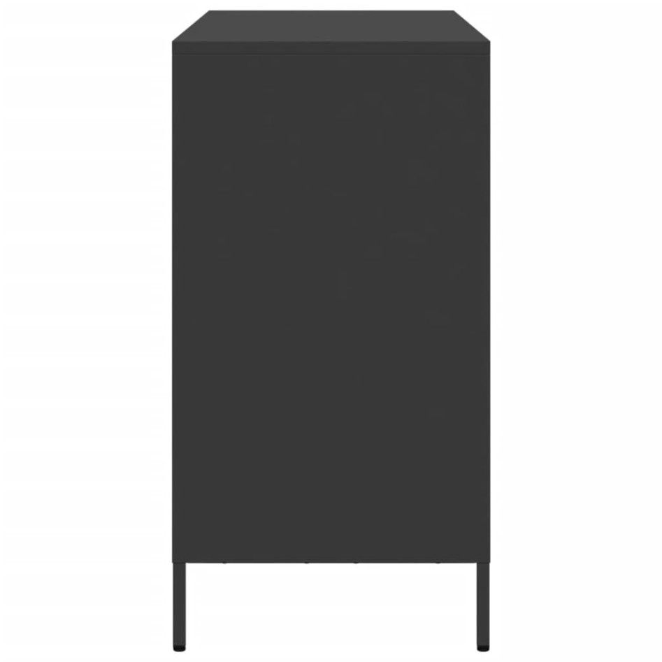 Aparador de acero laminado en frío negro 101,5x39x73,5