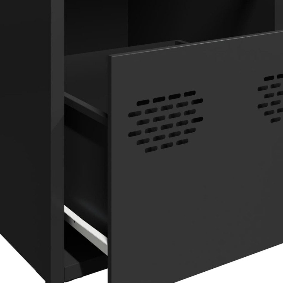 Aparador de acero laminado en frío negro 101,5x39x73,5