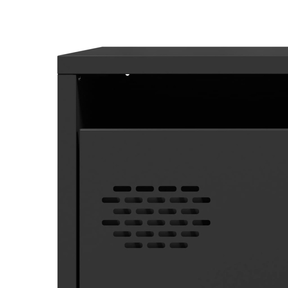 Aparador de acero laminado en frío negro 101,5x39x73,5