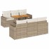 Set sofás de jardín 7 piezas y cojines ratán sintético