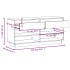 Mueble zapatero de madera maciza de pino negro 110x34x52