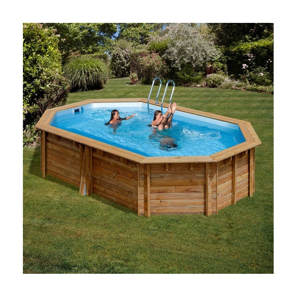 Vermela Piscina ovalada