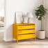 Aparador acero laminado en frío amarillo mostaza 68x39x58,5
