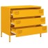 Aparador acero laminado en frío amarillo mostaza 68x39x58,5