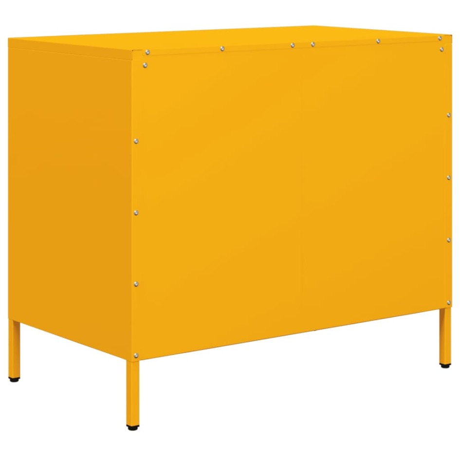 Aparador acero laminado en frío amarillo mostaza 68x39x58,5