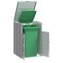 Cobertizo de contenedor de basura acero gris 72x81x115