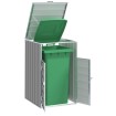 Cobertizo de contenedor de basura acero gris 72x81x115 cm