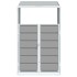 Cobertizo de contenedor de basura acero gris 72x81x115