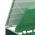 Cobertizo de 3 contenedores basura acero verde 216x81x115