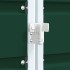 Cobertizo de 3 contenedores basura acero verde 216x81x115