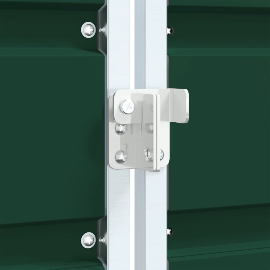 Cobertizo de 3 contenedores basura acero verde 216x81x115