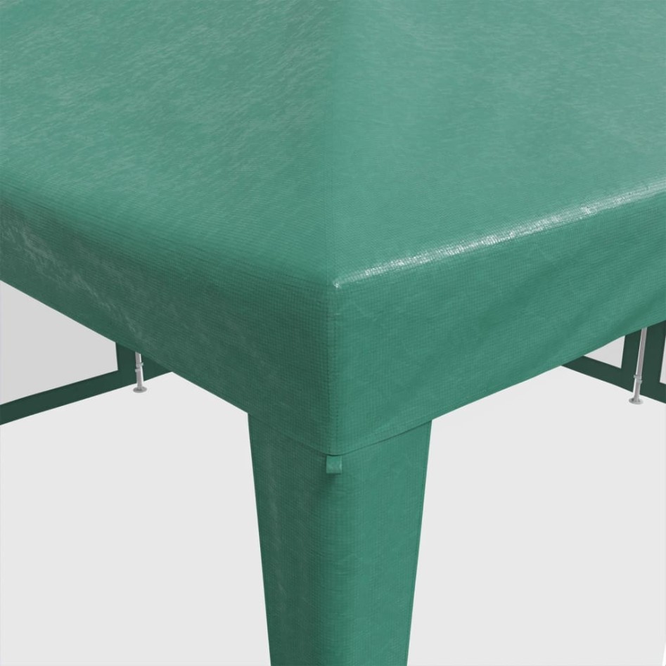 Carpa para fiestas con 8 paredes de malla HDPE verde 4x4