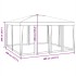 Carpa para fiestas con 8 paredes de malla HDPE verde 4x4