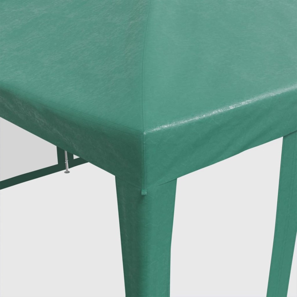 Carpa para fiestas con 10 paredes de malla HDPE verde 6x4