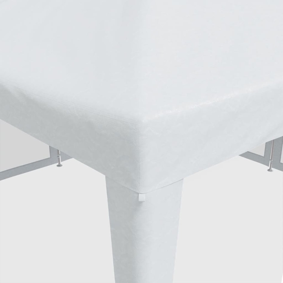 Carpa para fiestas con 8 paredes de malla HDPE blanco 4x4