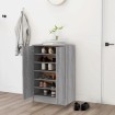 Zapatero de madera contrachapada gris Sonoma 60x35x92 cm