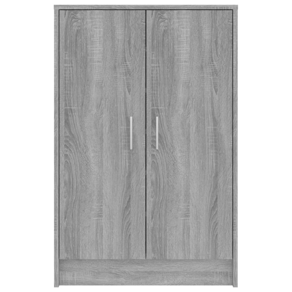 Zapatero de madera contrachapada gris Sonoma 60x35x92
