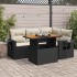 Set de muebles de jardín 5 pzas y cojines ratán sintético