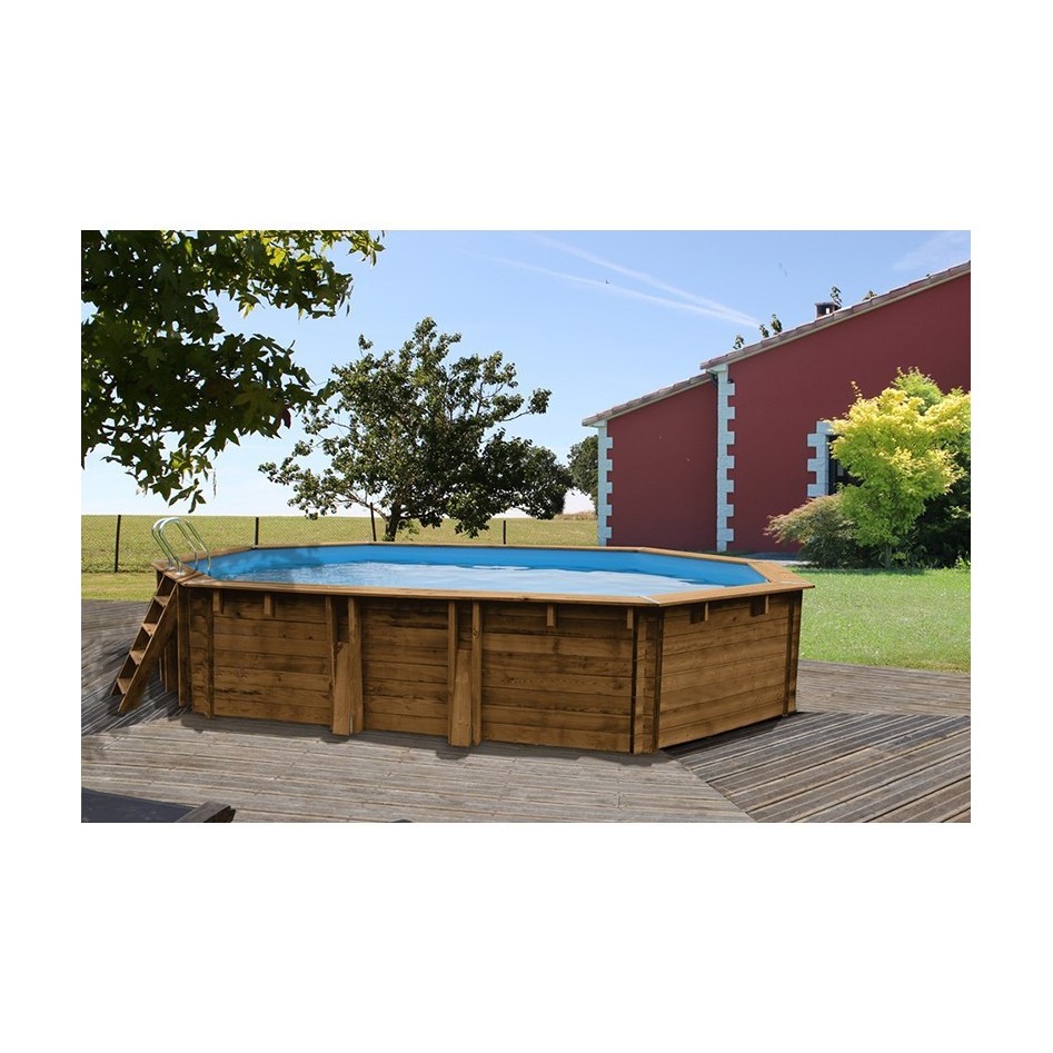 Vermela Piscina ovalada